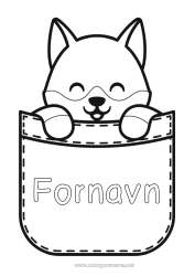 Gratis farvelægning Ulv Sød Kawaii Dyr Skovens dyr
