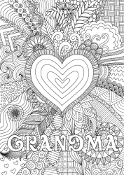 Free coloring Heart Happy feast day ! I love you Big heart Complex coloring pages Zentangle