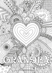 Child coloring page Heart Happy feast day ! I love you Big heart Complex coloring pages Zentangle