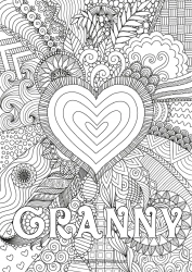 Child coloring page Heart Happy feast day ! I love you Big heart Complex coloring pages Zentangle