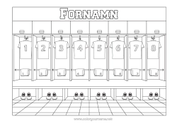 Gratis färgläggning Fotboll Sport Basketboll Lagsporter Handboll Garderob