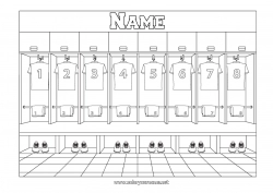 Free drawing Football Basketball Team sports Handball Locker Room