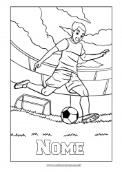 Desenho para personalizar Futebol Bola de futebol Esporte Sports d'équipe Jogador de Futebol