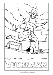 Gratis tekening Voetbal Voetbal Sport Teamsporten Voetballer voetbalster