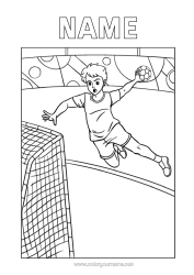 Colouring to customise Sport Team Sports Handball