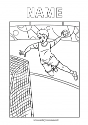 Free coloring Sport Team sports Handball