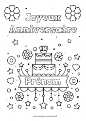 Dessin gratuit Gâteau Anniversaire Joyeux anniversaire (français) Message