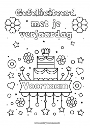 Gratis tekening Taart Verjaardag Verjaardag (Frans) Bericht