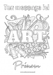 Coloriage gratuit Art Mandala Pinceau Métiers de l'art Peinture