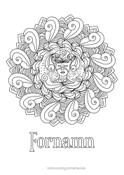 Gratis färgläggning Mask Mandala Karneval Fettisdagen
