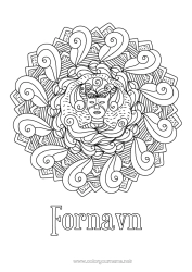 Gratis fargelegging Maske Mandala Karneval Fettisdagen