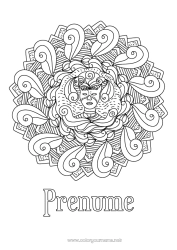 Pagină de colorat personalizată Mască Mandala Carnaval Marțea Grasă