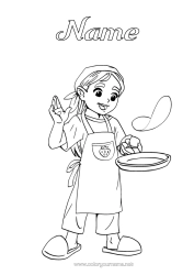 Free colouring Mum Candlemas Pancakes