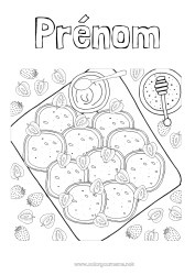 Coloriage gratuit Chandeleur Crêpes