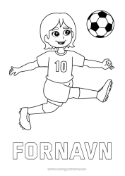 Farvelægningssiden tilpasning Fodbold Fodbold Sport Pige Holdidræt Kvinde fodbold Fodboldspiller fodboldspillerinde