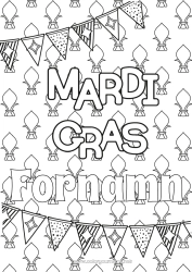 Gratis färgläggning Karneval Fettisdagen