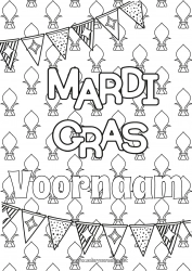 Gratis kleurplaat Carnaval Vastenavond