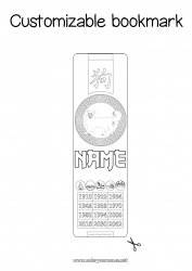 Free drawing Dog Chinese New Year Bookmark Dog and cat