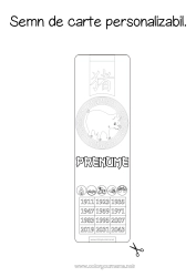 Desen liber de colorat Porc Anul Nou Chinezesc Semn de carte Animale de fermă