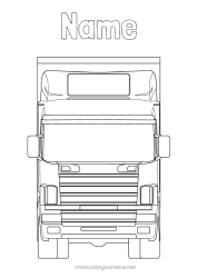 Colouring to customise Lorry Vehicles Trucks And Commercial Vehicles Transport Occupations Road User