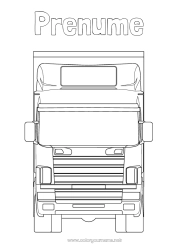 Desen liber de colorat Camion Vehicule Camioane și vehicule utilitare Meserii în transport Rutier