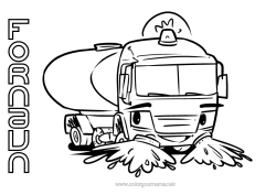 Gratis farvelægning Køretøjer Andre køretøjer Fejemaskine