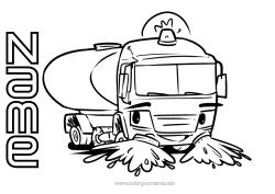 Free colouring Vehicles Other vehicles Sweeper