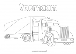 Gratis tekening Vrachtwagen Vrachtwagens en bedrijfsvoertuigen Vervoersberoepen Vrachtwagenchauffeur