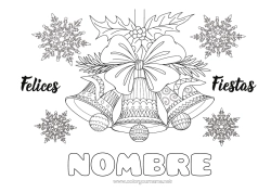 Colorear gratis Navidad Campana