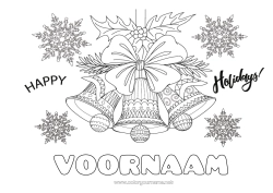 Gratis kleurplaat Kerstmis Klok