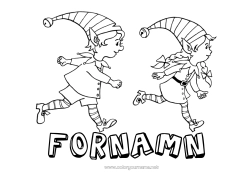 Gratis färgläggning Julnissar Tomtefärgläggningar