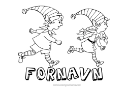 Gratis tegning Julealver Fargelegging av nisser