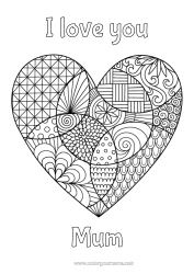 Free colouring Heart Big heart