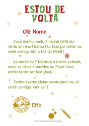 Desenho grátis Elfo de Natal Cartas de duendes travessos Carta de Chegada do Duende