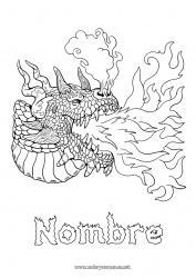 Dibujo libre Dragón Animales Dragones, unicornios y animales fantásticos Fuego