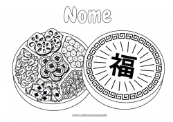 Desenho para personalizar Comida Ano Novo Chinês China