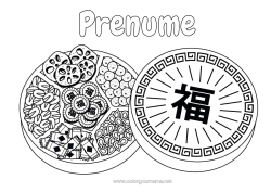 Pagină de colorat personalizată Mâncare Anul Nou Chinezesc China - China