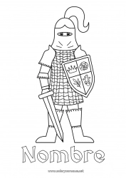 Colorear para personalizar Caballero