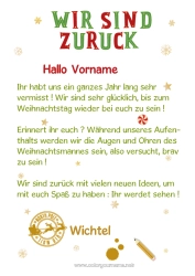 Kostenlose Zeichnung Weihnachtself Elfenstreiche-Briefe Elf Ankunftsbrief