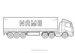 Colouring to customise Lorry Vehicles Trucks And Commercial Vehicles Transport Occupations Road User