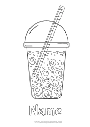 Colouring to customise Drink Fizz Bubble Tea
