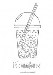 Colorear para personalizar Bebidas Soda Bubble tea