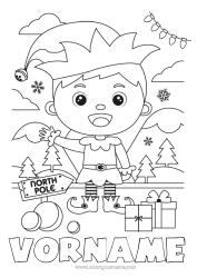 Kostenlose Malvorlage Weihnachtself Elfen Ausmalbilder Glöckchen