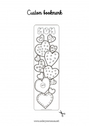 Child coloring page Heart Bookmark