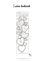 Free drawing Heart Bookmark