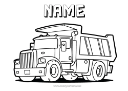 Colouring to customise Lorry Vehicles Trucks And Commercial Vehicles Construction Trades Transport Occupations Tipper Truck