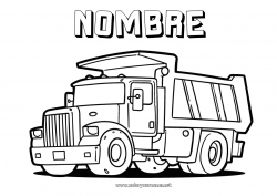 Dibujo libre Camión Vehículos Camiones y vehículos utilitarios Oficios de la construcción Profesiones del transporte Camión volquete