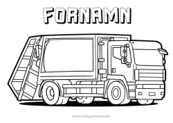 Gratis teckning Lastbil Fordon Lastbilar och nyttofordon Sopbil