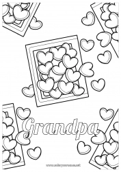 Child coloring page Heart I love you