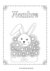 Dibujo libre Flores Conejo Animales Sobre Animales del bosque